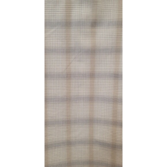 Bar III Mens Button Down Slim Fit Stretch Plaid Dress Shirt Blue Tan Large - Picture 3 of 5